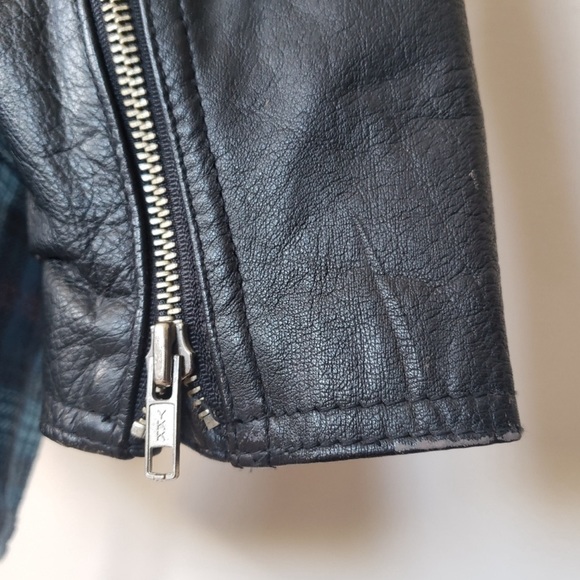 Black Leather Moto Jacket - Picture 3 of 5